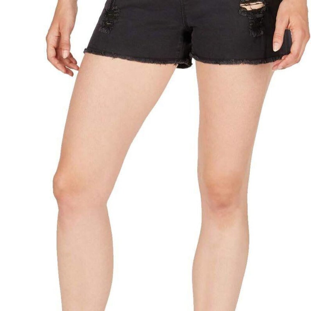 NUMERO Women's High Rise Black Denim Jean Shorts Size 28